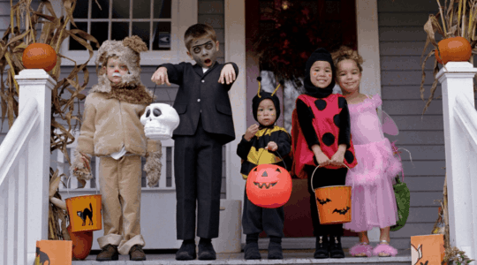 Image five children halloween